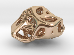 Organic Voronoi Pendent in 14k Rose Gold Plated Brass