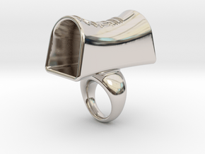 Message of love 14 in Rhodium Plated Brass