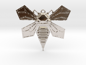 Hornet Solid Wings pendant in Platinum