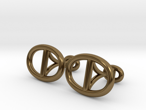  Chain Cufflinks in Polished Bronze