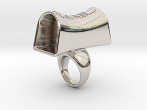 Message of love 18 in Rhodium Plated Brass
