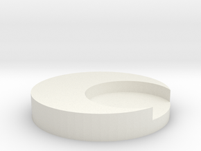 Small button without backing for Moon Knight costu in White Natural Versatile Plastic