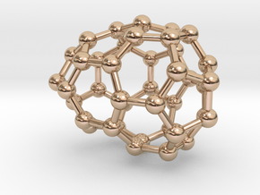 0111 Fullerene C40-5 cs in 14k Rose Gold Plated Brass