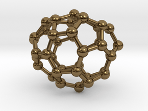 0112 Fullerene C40-6 c1 in Polished Bronze