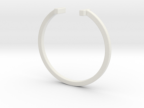 Minimal Elegance Bracelet in White Natural Versatile Plastic