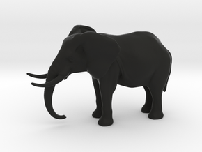 Elephant 4 inch height full color in Black Natural Versatile Plastic