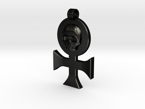 Order of Our Martyred Lady Pendant in Matte Black Steel