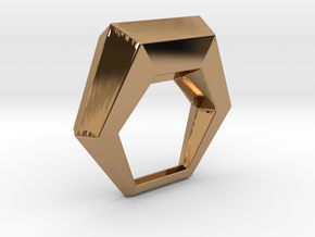 0106 Antisymmetric Torus (p=1; u=6; v=6) 5cm #013 in Polished Brass