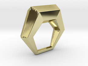 0106 Antisymmetric Torus (p=1; u=6; v=6) 5cm #013 in 18k Gold Plated Brass