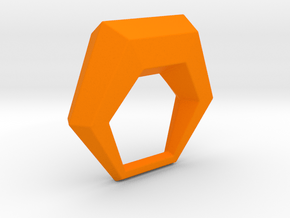 0106 Antisymmetric Torus (p=1; u=6; v=6) 5cm #013 in Orange Processed Versatile Plastic
