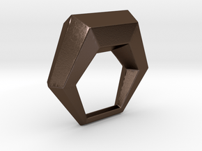 0106 Antisymmetric Torus (p=1; u=6; v=6) 5cm #013 in Polished Bronze Steel
