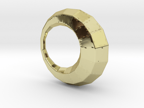 0104 Antisymmetric Torus (p=1; u=18; v=6) 5cm #011 in 18k Gold Plated Brass
