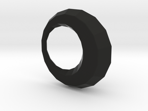 0104 Antisymmetric Torus (p=1; u=18; v=6) 5cm #011 in Black Natural Versatile Plastic