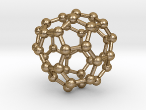 0132 Fullerene C40-26 c1 in Polished Gold Steel