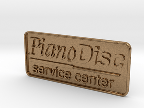 PianoDisc Service Center Logo Plaatje in Natural Brass