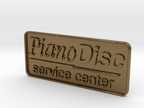 PianoDisc Service Center Logo Plaatje in Polished Bronze
