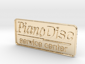 PianoDisc Service Center Logo Plaatje in 14K Yellow Gold