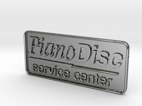 PianoDisc Service Center Logo Plaatje in Polished Silver