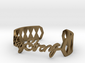 Bracelet:Stay Strong in Polished Bronze: Medium