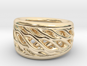 Flechtring in 14k Gold Plated Brass