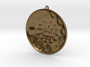 Low Tenor "Surface" steelpan pendant, L in Polished Bronze