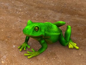 Smiling Frog in Full Color Sandstone