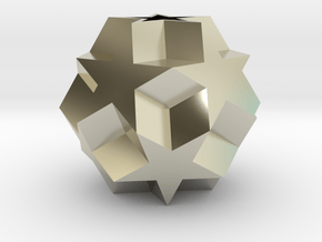Dodecadodecahedron in 14k White Gold