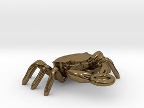 Crabs pendant in Polished Bronze