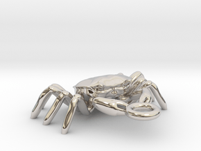 Crabs pendant in Rhodium Plated Brass