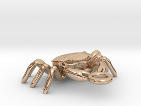 Crabs pendant in 14k Rose Gold Plated Brass