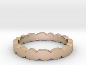Thin Pebble Ring in 14k Rose Gold Plated Brass: 7 / 54