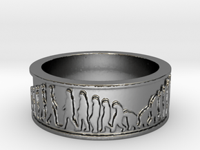 Evolution Ring Size 10 in Fine Detail Polished Silver