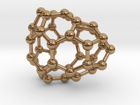 0113 Fullerene C40-7 cs in Polished Brass