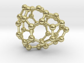 0113 Fullerene C40-7 cs in 18k Gold Plated Brass