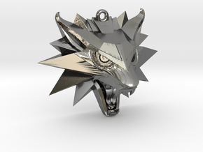 The Witcher 3 Medallion (Custom Design) in Polished Silver