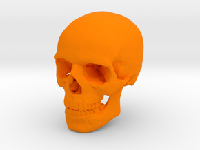Skull in Orange Processed Versatile Plastic