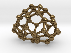 0114 Fullerene C40-8 c2v in Polished Bronze
