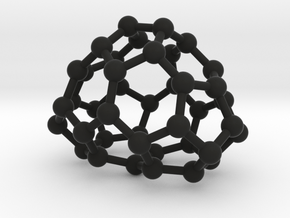 0114 Fullerene C40-8 c2v in Black Natural Versatile Plastic