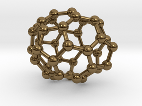 0115 Fullerene C40-9 c2 in Polished Bronze