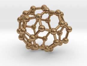 0115 Fullerene C40-9 c2 in Polished Brass