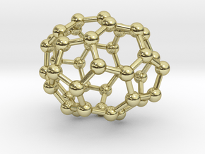 0115 Fullerene C40-9 c2 in 18k Gold Plated Brass