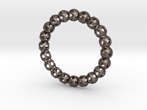 Bracelet Ball 70 in Polished Bronzed Silver Steel