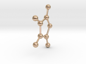 Furan molecule in 14k Rose Gold Plated Brass