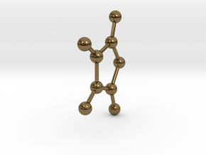Furan molecule in Polished Bronze
