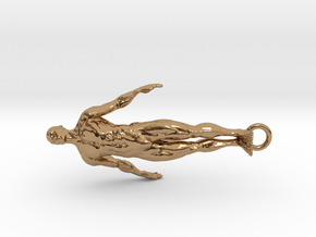 Hanging Man Pendant 3 inch height in Polished Brass