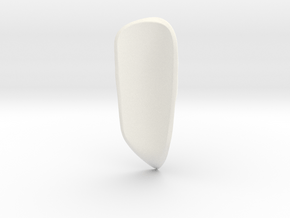 Dragon Scale - Fingernail Jewellery in White Processed Versatile Plastic: Small