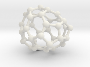0116 Fullerene C40-10 c1 in White Natural Versatile Plastic