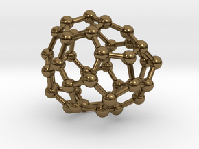 0116 Fullerene C40-10 c1 in Polished Bronze