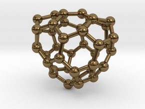 0117 Fullerene C40-11 c2 in Polished Bronze