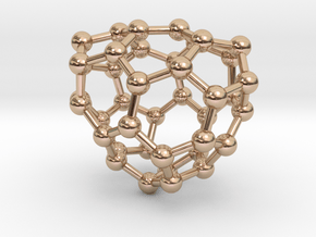 0117 Fullerene C40-11 c2 in 14k Rose Gold Plated Brass